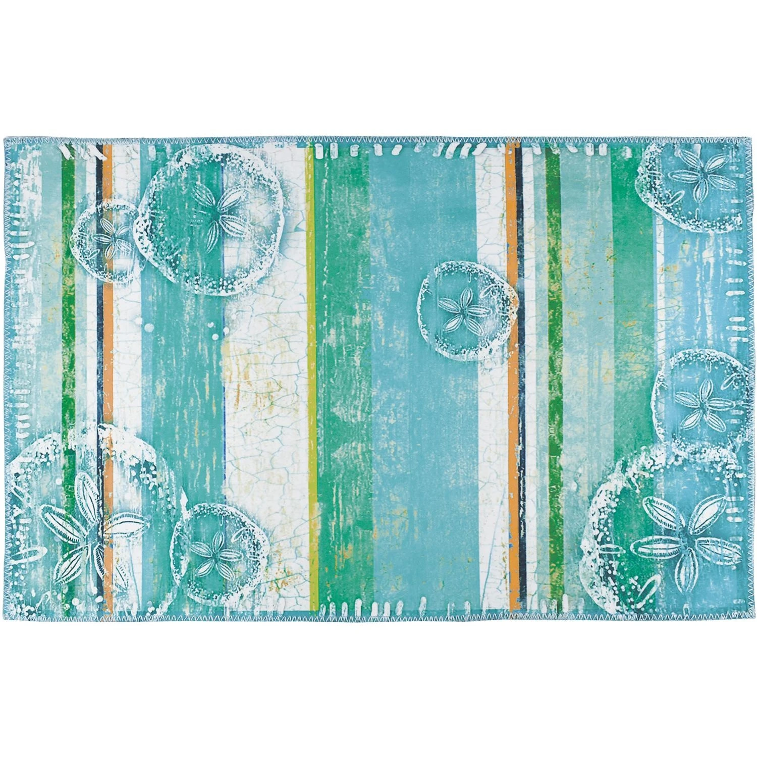 Homefires 34 In. L X 22 In. W Multicolored Ocean Floor Indoor Area Rug