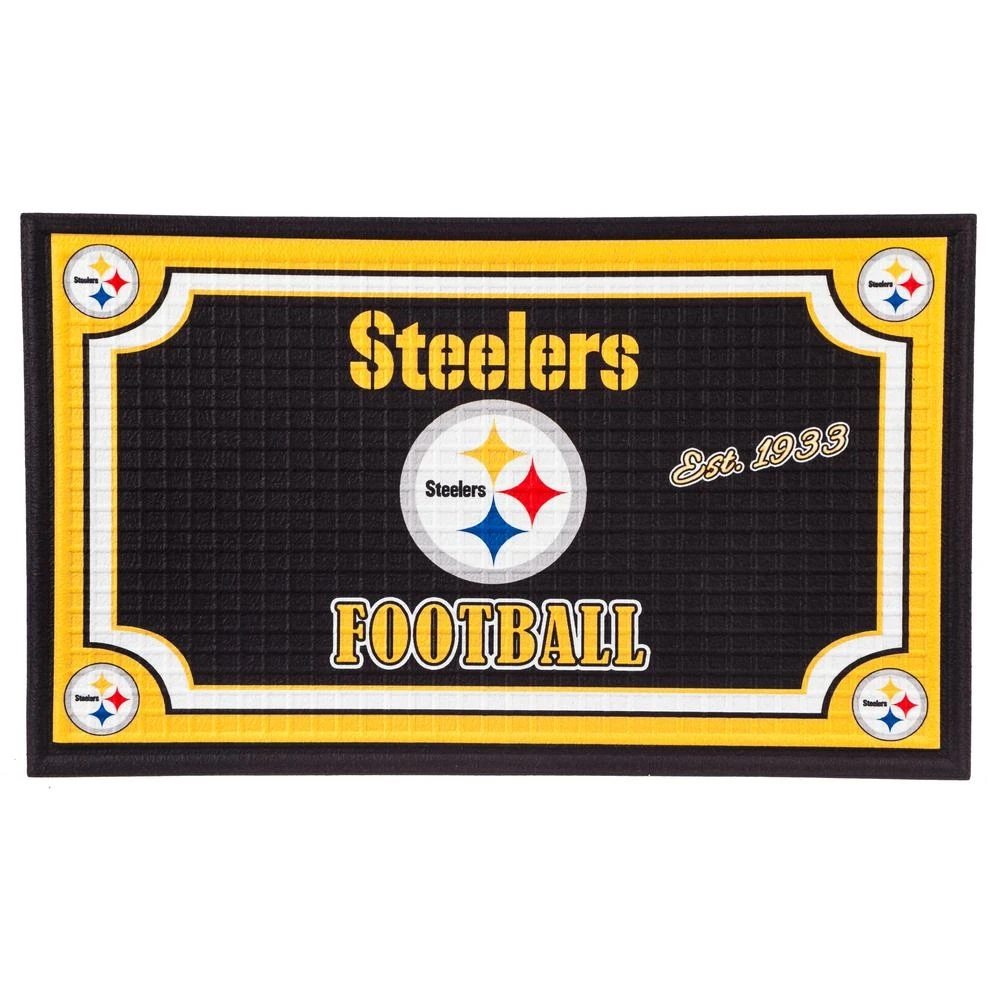 Pittsburgh Steelers 18 In. X 30 In. Embossed Welcome Mat - Team Colors
