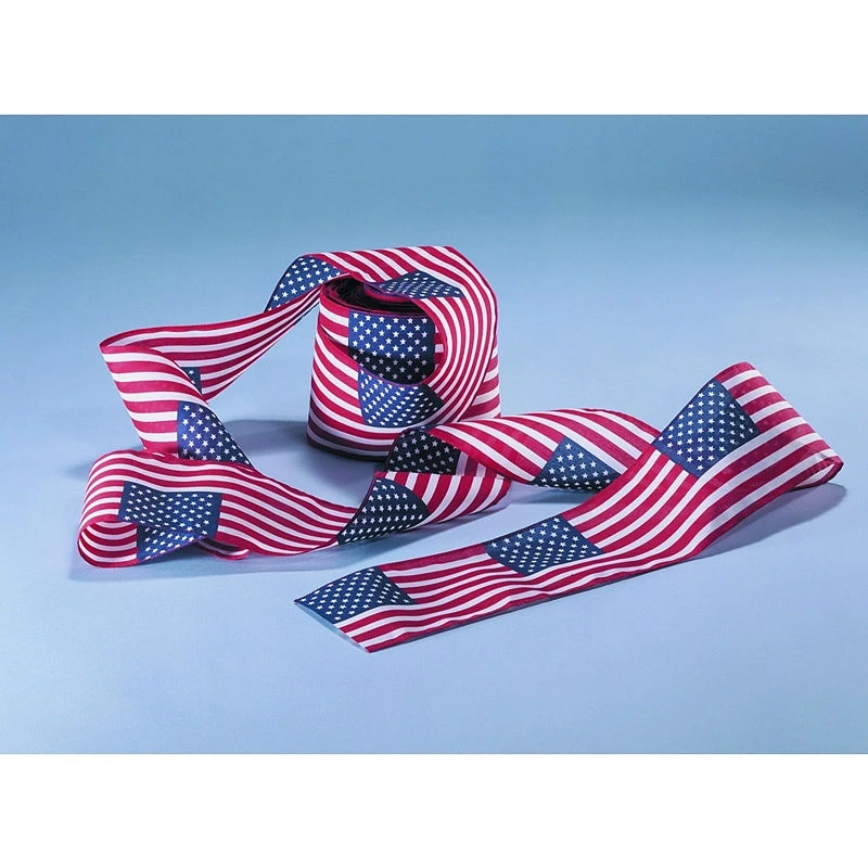 21' United States Poly/cotton Decorative Bunting 4" X 6" Sections With Printed Stripes And Stars