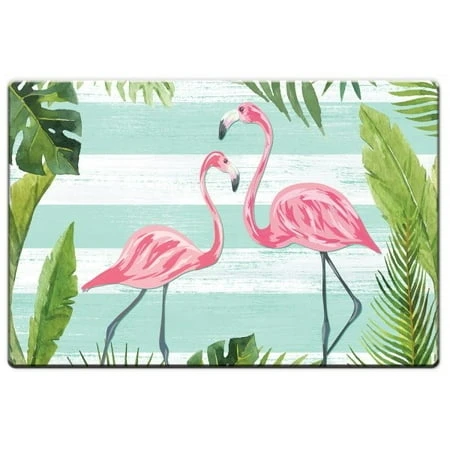Counterart Flamingo & Stripes 30" X 20" Anti Fatigue Floor Mat