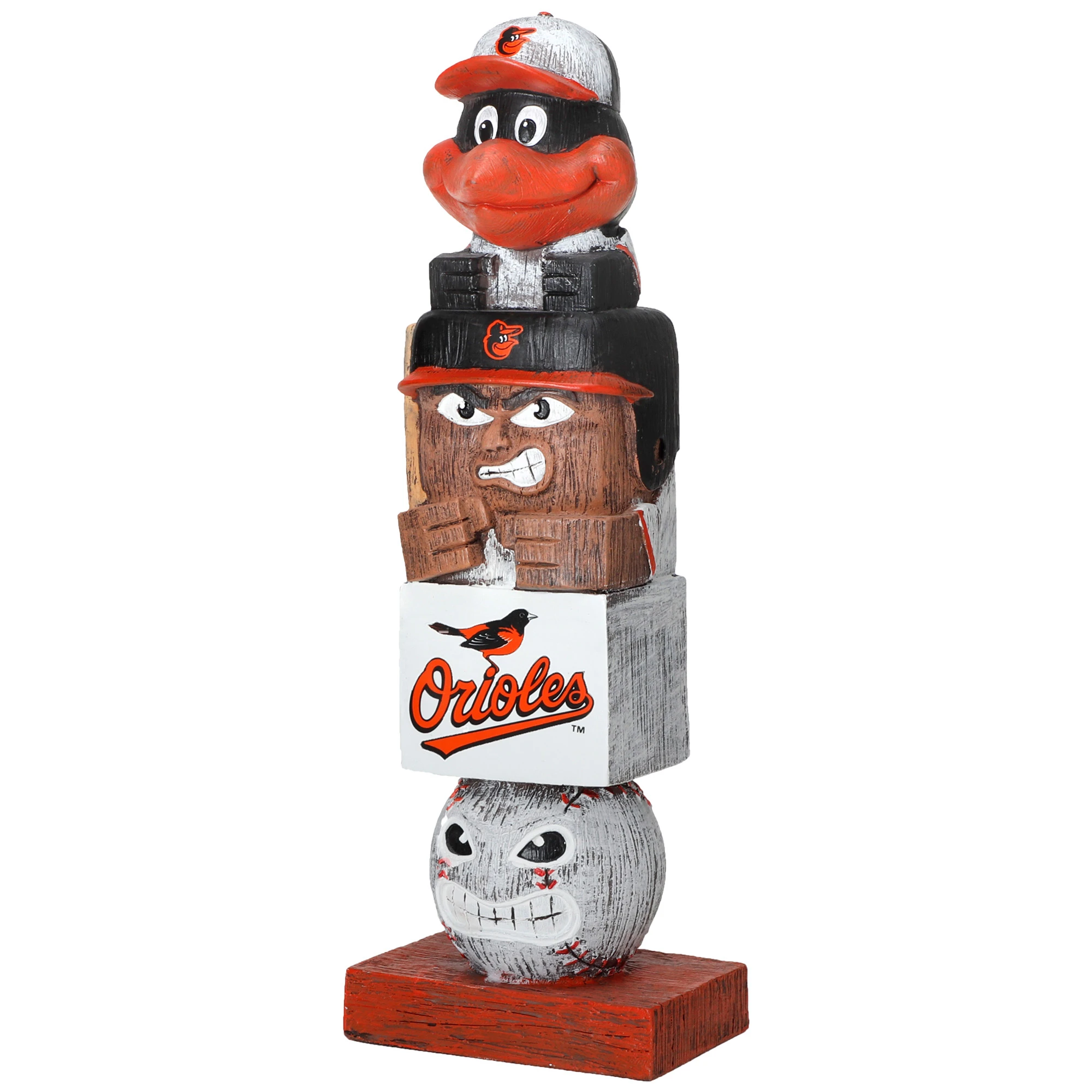 Baltimore Orioles Tiki Totem Garden Statue 16 In. Tall By Evergreen