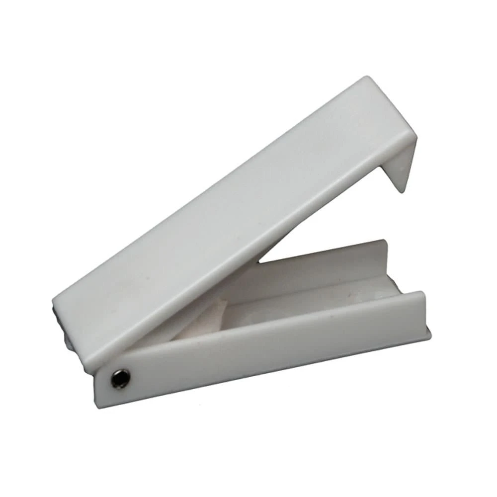 E212 Squared Baggage Door Catch, White, Pack 2