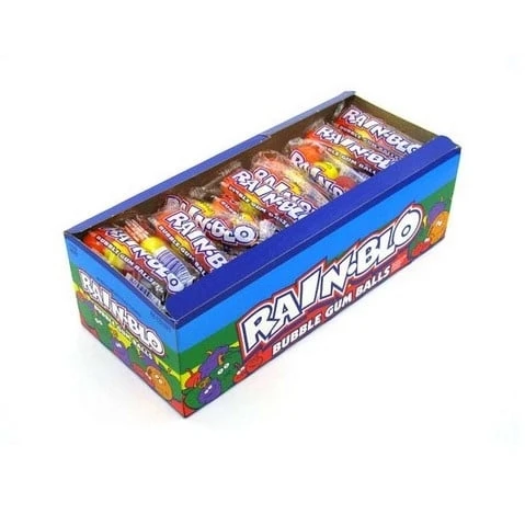 Rainblo Bubble Gum Balls Case Of 48 - 0.53 Ounces Each