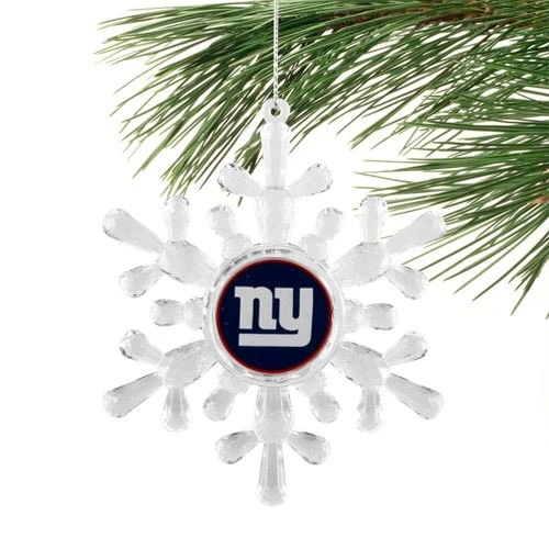 New York Giants Nfl Snowflake Ornament 4.5 Inches Classic Team Logo