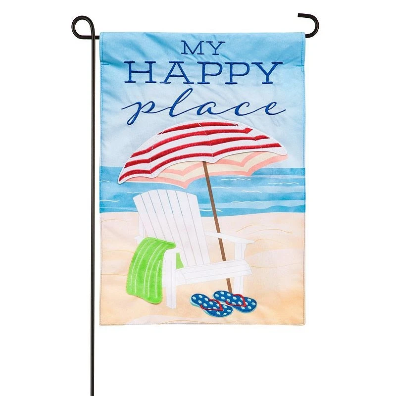 My Happy Place Garden Flag - Decorative Outdoor Flag For Home And Garden