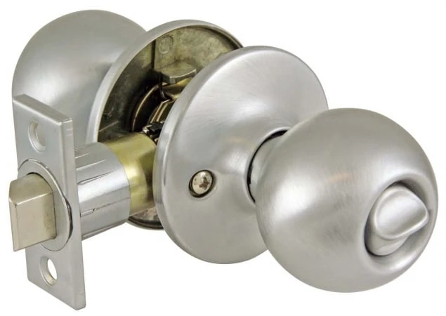 Ultra 43897 Satin Nickel Privacy Ball Door Knob Lockset
