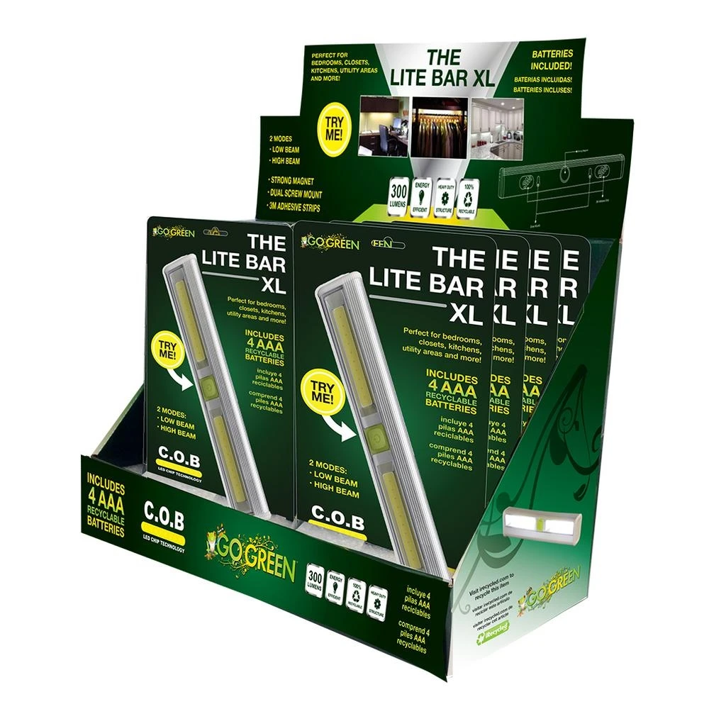 Go Green Lite Bar Xl Display 300 Lumen 8-piece Model Gg-113-lbarxl