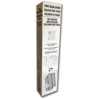 Quick R 52381t Pipe Insulation, 2-3/8 In Id X 3-3/8 In Od X 6 Ft L, Steel, Charcoal