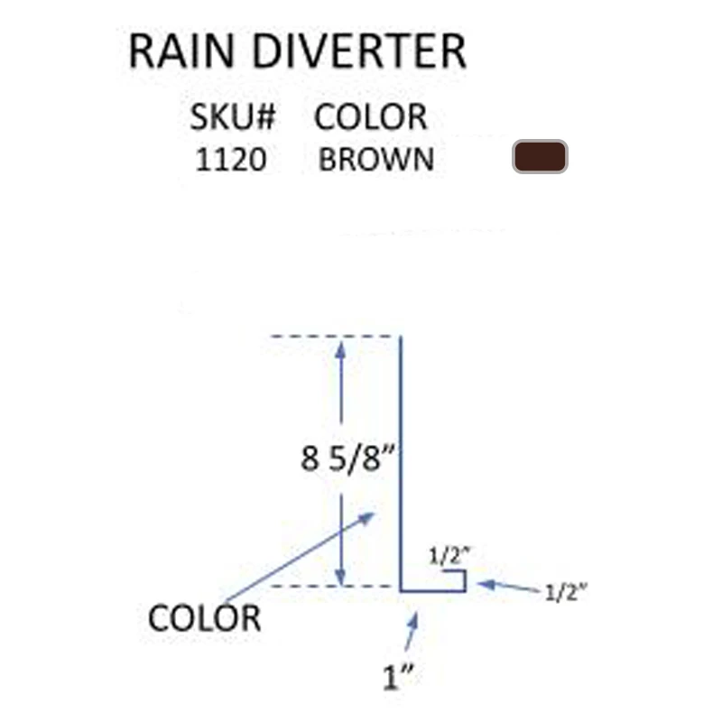 Ivey Brown Rain Diverter For Roof Water Redirection Above Entryways