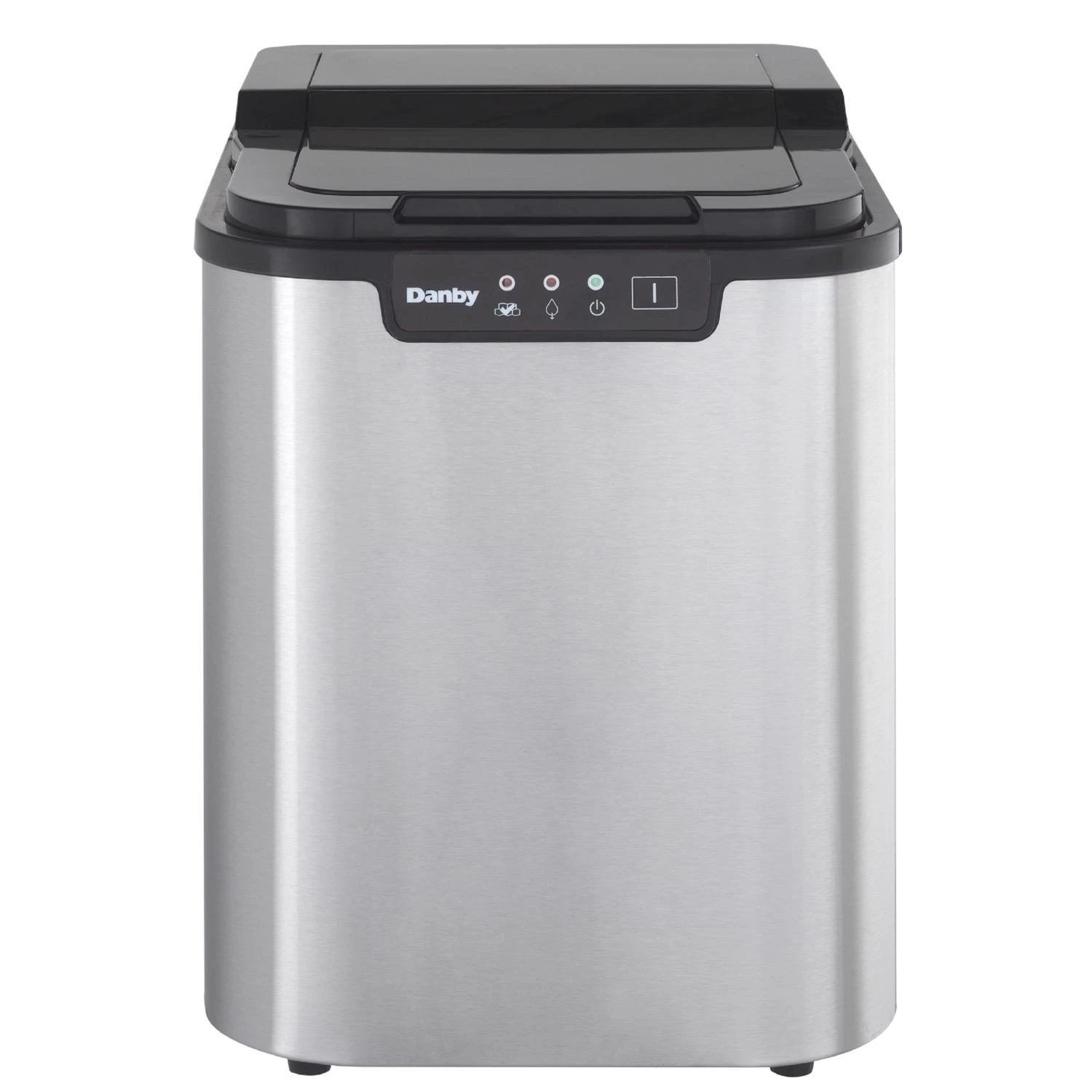Danby 25 Lb Stainless Steel Portable Ice Maker With Alarm And Ice Scoop