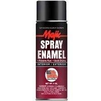 Majic Paints 8-20121-8 10 Ounce Matte Black Spray Enamel
