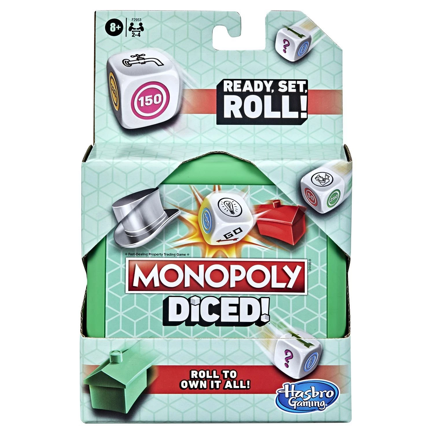 Hasbro Monopoly Diced Game Travel Board Game Multicolored