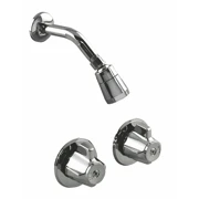 Chrome Shower Faucet With Arm And Head