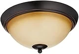 Hardware House Essex 16-3910 Classic Bronze 2-light Ceiling Light Fixture 12" X 5.25"