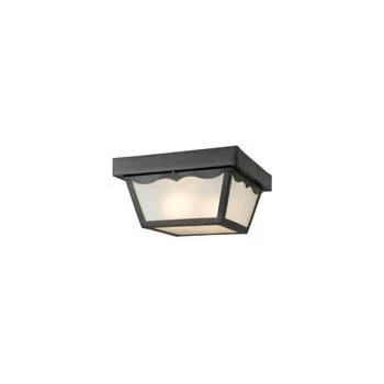 Hardware House 54-4916 Black Outdoor Porch Ceiling Light Fixture With Clear Glass