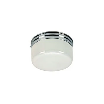 Hardware House 54-4403 2-light Flush Mount Ceiling Fixture - White Finish With Opal Glass