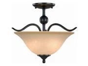 Hardware House 12-7707 Dover 2-light Semi-flush Ceiling Fixture Oil Rubbed Bronze