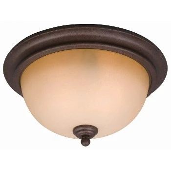 Hardware House 10-1134 Bennington 2-light Flush Mount Ceiling Light, Antique Bronze Finish