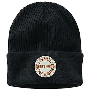Craftsman Knit Cuffed Beanie For Men - Black - One Size Fits All