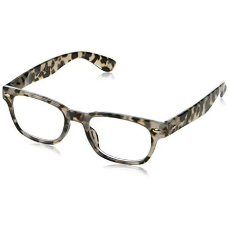 Peepers Clark Square Reading Glasses Gray Tortoise 49 Mm +2.25 Blue Light Filtering