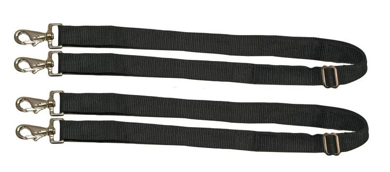 Weatherbeeta Replacement Elastic Leg Strap Pair With 2 Snaps In Black