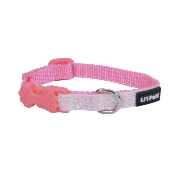 Coastal Pet 3/8 Inch X 6-8 Inch Li'l Pals Adjustable Dog Collar With Glitter Overlay