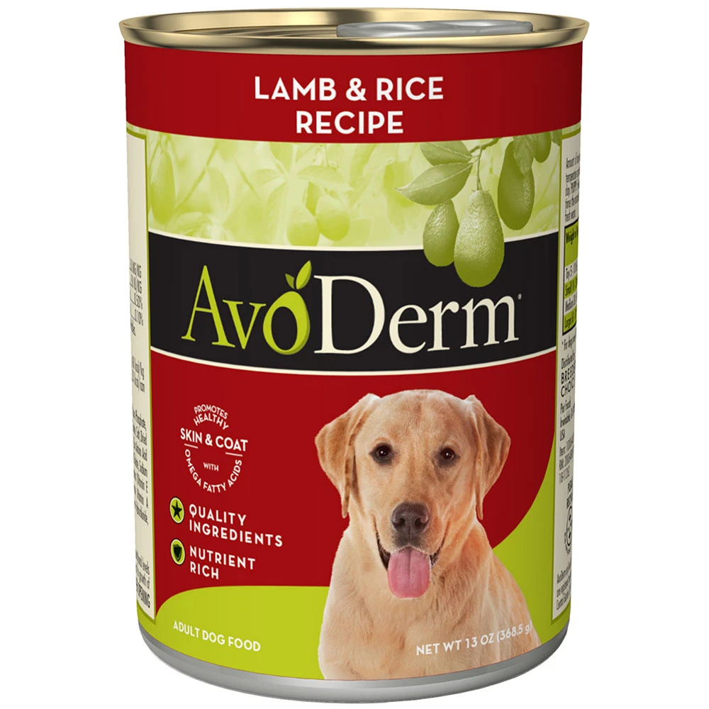 Avoderm Natural Lamb & Rice Adult Canned Dog Food, 13 Oz, Case Of 12