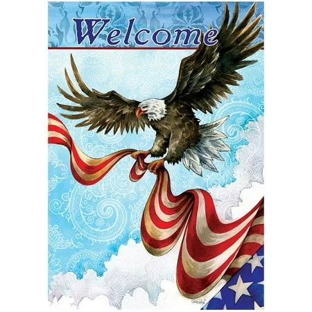 Custom Decor Garden Flag - Patriotic Eagle Design For Outdoor Display