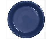 Touch of Color Plastic Banquet Plate, 10", Navy, 20 Ct