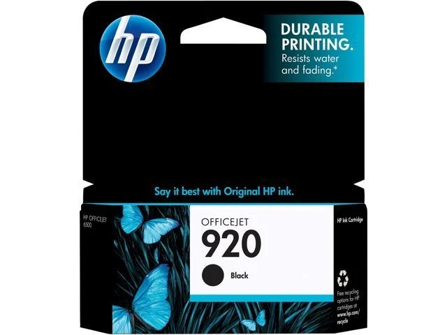 Hp 920 Black Original Ink Cartridge (cd971an) For Officejet 6000, 6500, 7000, 7500