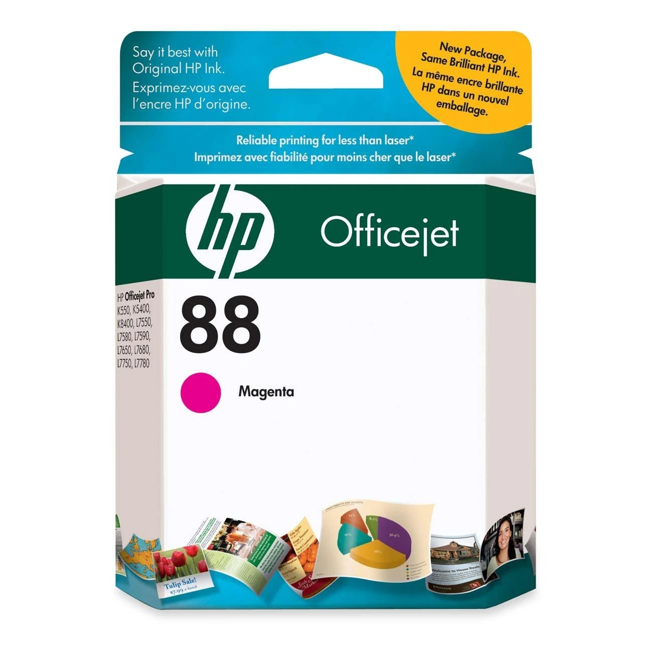 Hp 88 Magenta Ink Cartridge C9387an 9 Ml For Officejet Pro Printers
