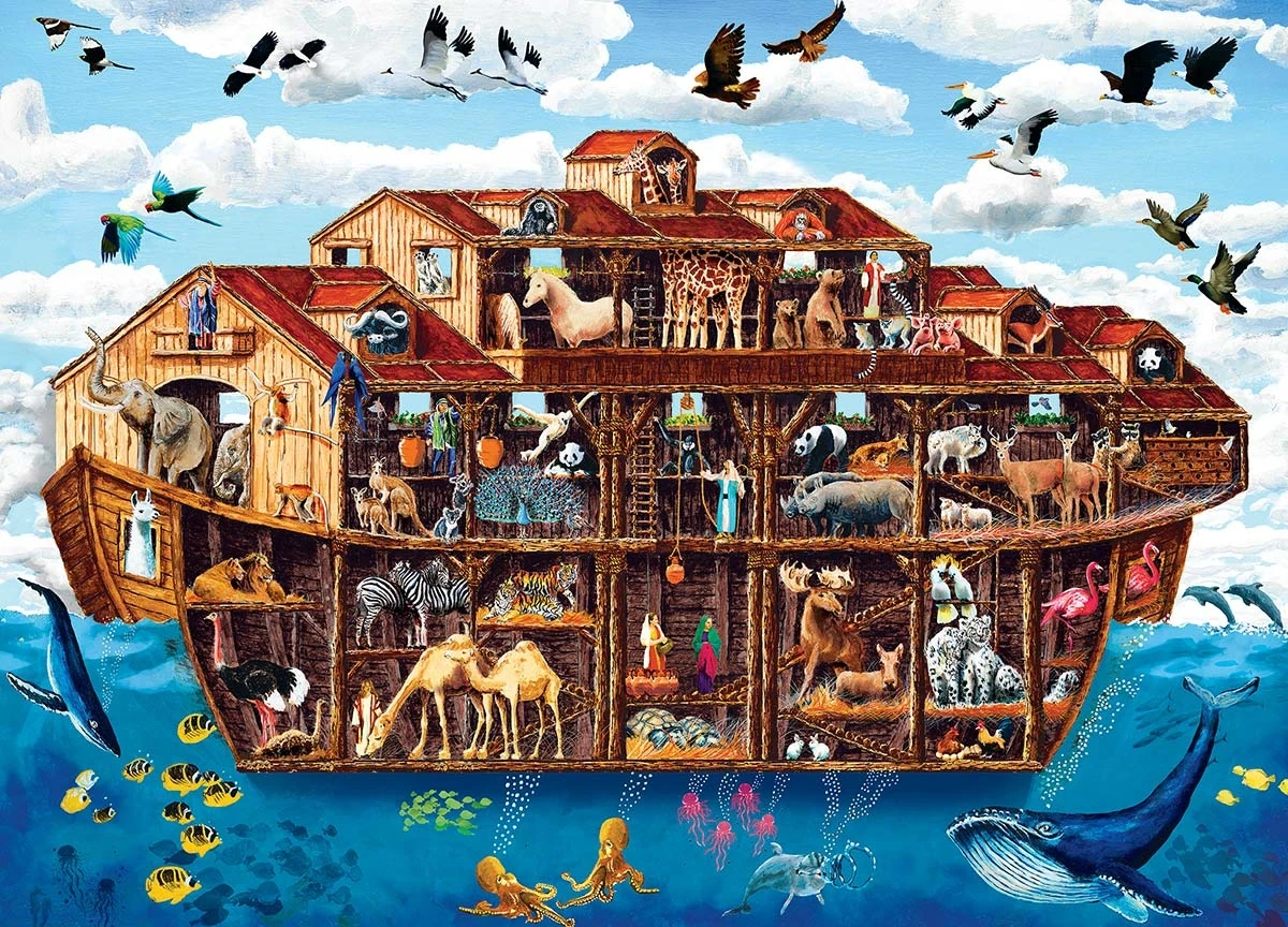 Masterpieces Noah's Ark 1000 Piece Ez Grip Cut Away Puzzle