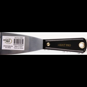 Merit Pro 3085 2 Inch Metal Putty Knife With Black Plastic Handle