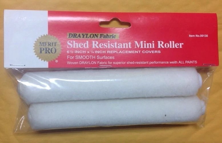 Merit Pro 161760 6.5 Inch Draylon Mini Roller With 0.37 Inch Nap - Set Of 2