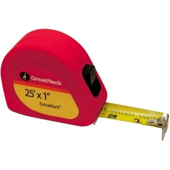 Great Neck Saw 95002 1 Inch X 25 Feet Neon Orange Soft Case Measuring Tape