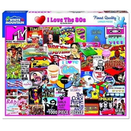 I Love The 80s 1000 Piece Jigsaw Puzzle By White Mountain Puzzles