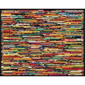 White Mountain Puzzle, 24" x 30", 1000 Piece, Pencil Collage (WMP730),Size: small