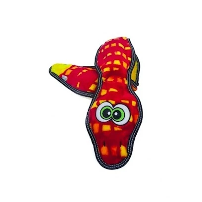 Outward Hound Tough Seamz Durable Snake Dog Toy With 6 Squeakers, Multi-color