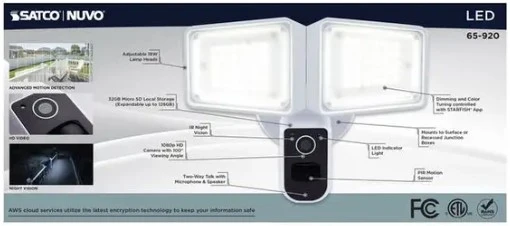 RECT SEC LGT CAMERA WHT STARFISH