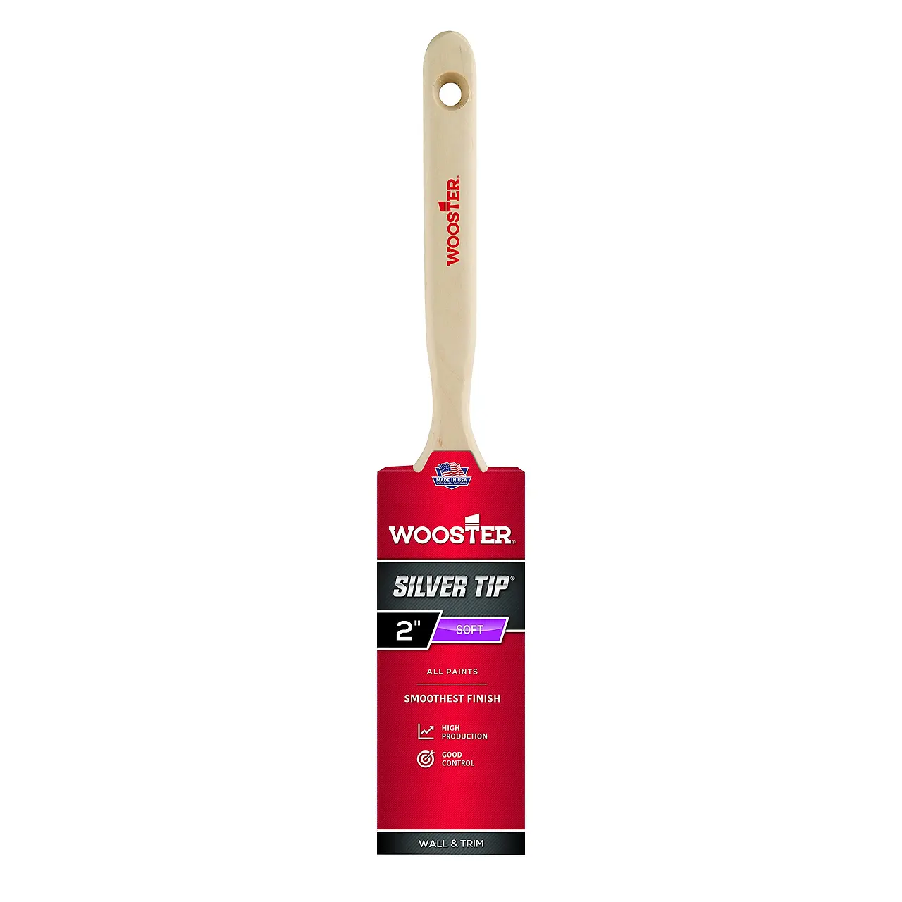 Silver Tip Angle Sash Paint Brush, 2-In.