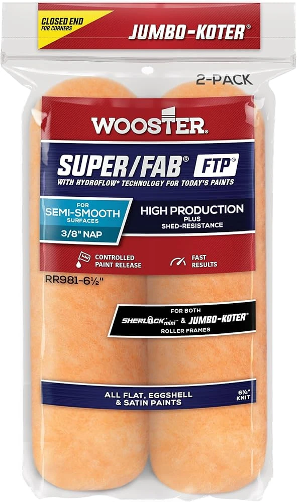 JUMBO-KOTER SUPER/FAB FTP 3/8" Closed Roller Cover