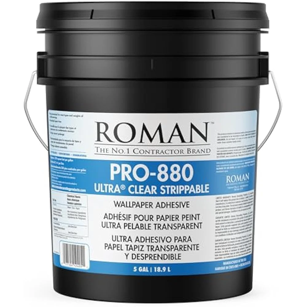 Pro-880 Ultra Clear Strippable High Strength Starch Wallpaper Adhesive 1 Gallon