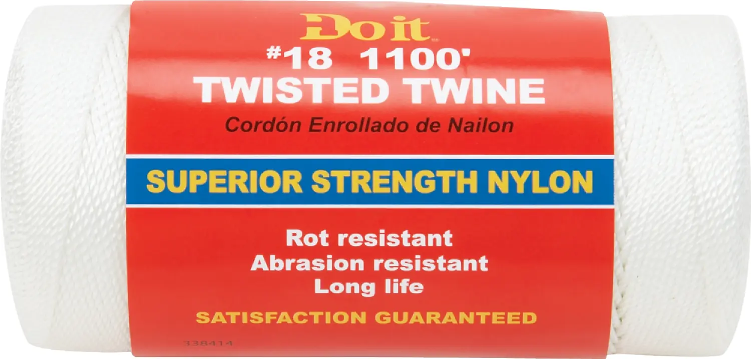 Do it Best #18 x 1100 Ft. White Nylon Twisted Twine