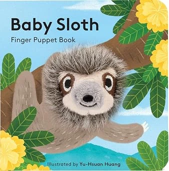 Chronicle Books Baby Sloth Finger Puppet Interactive Board Book
