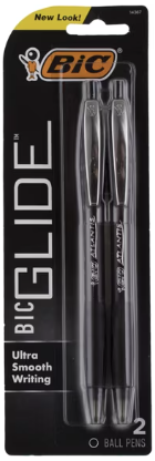 Bic Atlantis Medium Point Black Ball Point Pen (2-Pack)