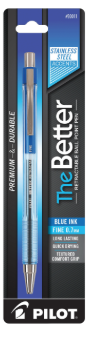Better Fine Retractable Ballpoint Pen, Blue Ink, Fine Point, Single Pen