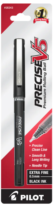 Precise Rollerball Pen, Fine Point, Black Ink