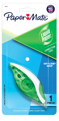 Paper Mate Correction Tape – 27.8 ft (8.5 m) White Tape, 0.2 in Wide