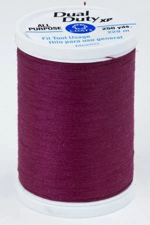 Coats Dual Duty Xp General Purpose Thread 250 Yards Red Plum S910-3090