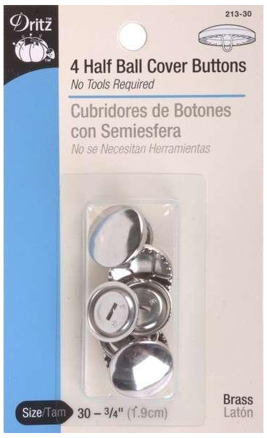 Half-Ball Cover Buttons-Size 30 3/4" 4/Pkg